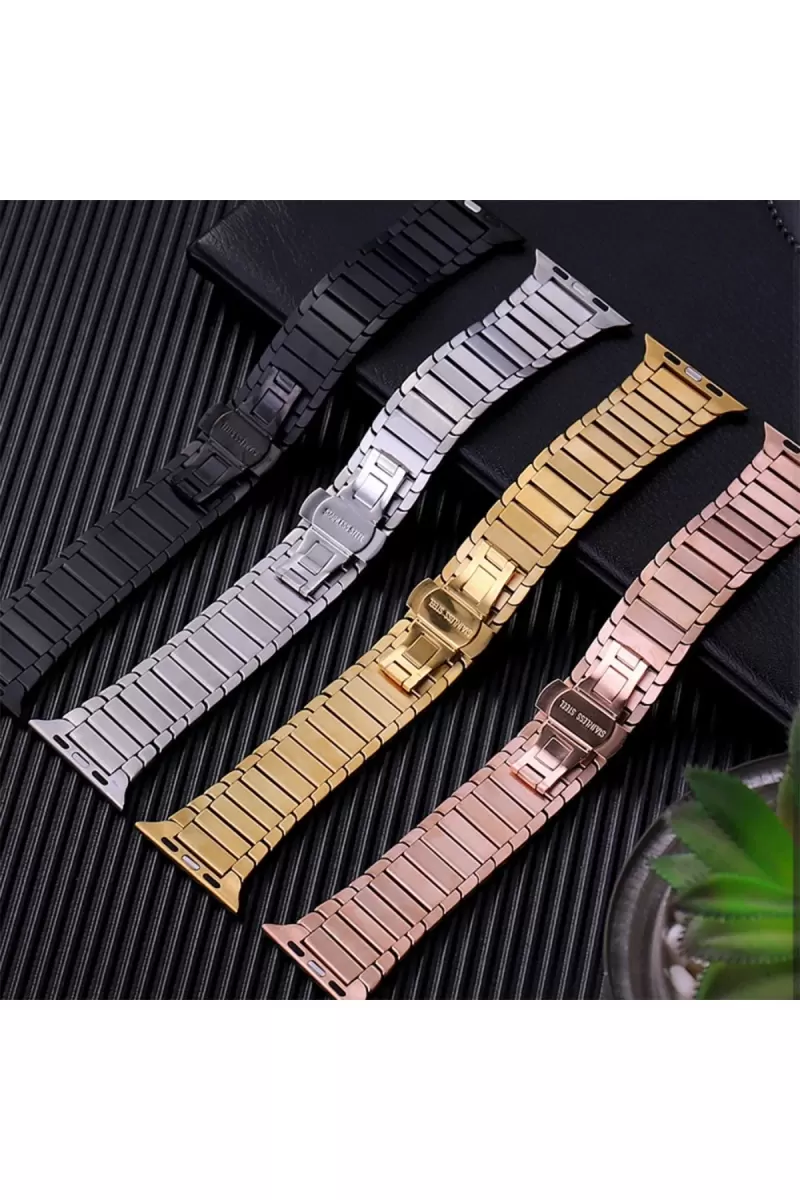 Newface Apple Watch 42mm KR413 Fine Steel Kordon - Füme
