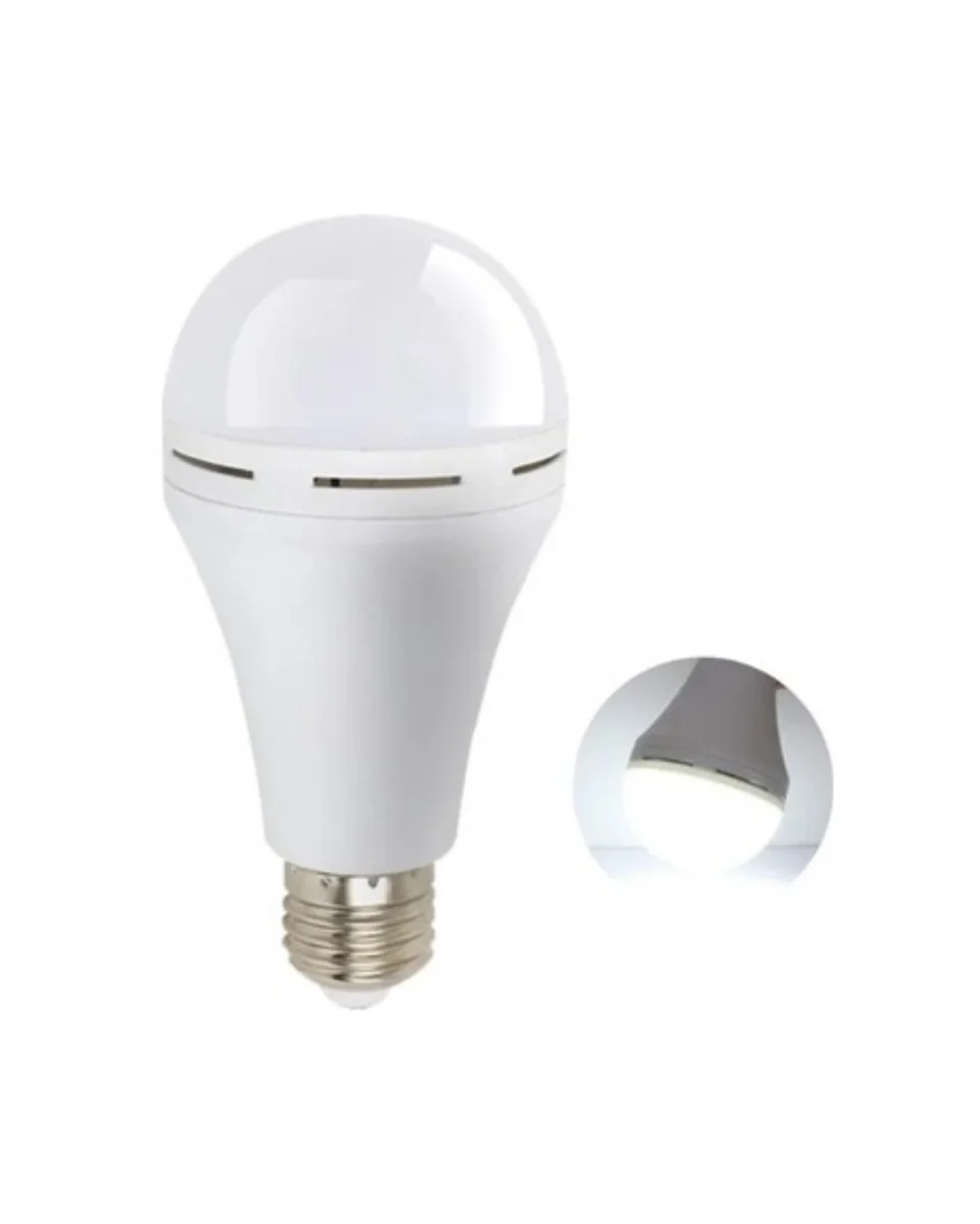 Şarjlı LED Ampul 6500K Soğuk Beyaz E27 Duy Enerji Tasarruflu
