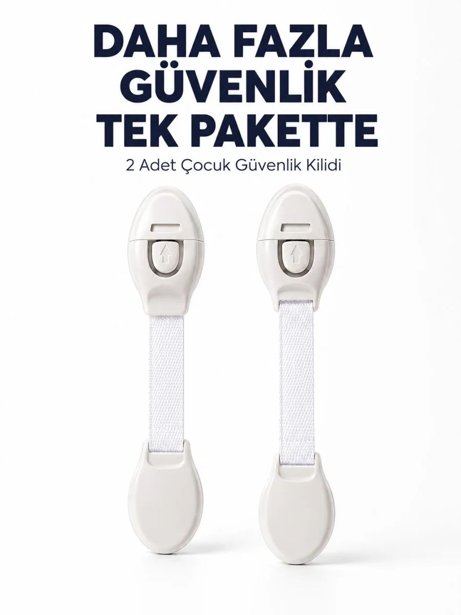 2 Adet Güçlü Yapışkanlı Çocuk Güvenlik Kilidi