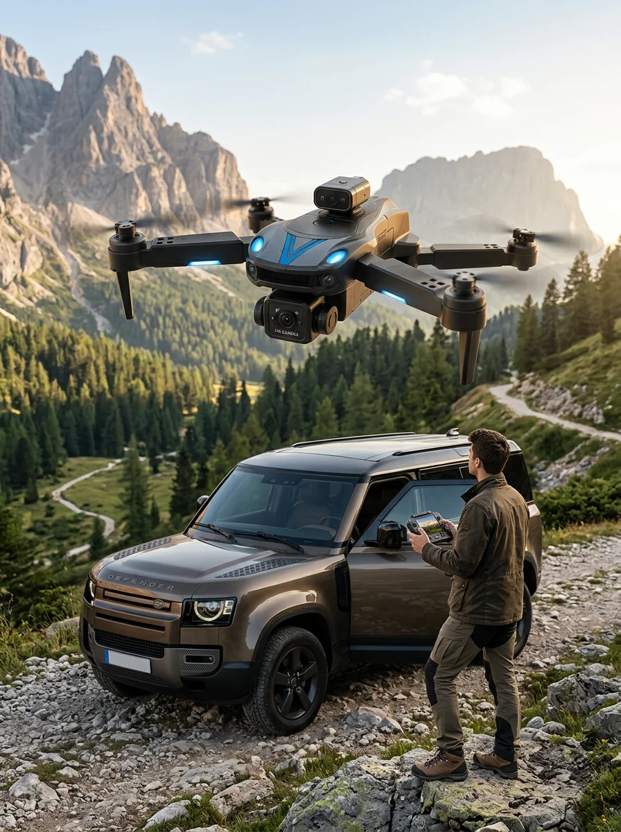 Ekranlı Kumandalı Çift Kameralı Drone ile Havadan Çekim