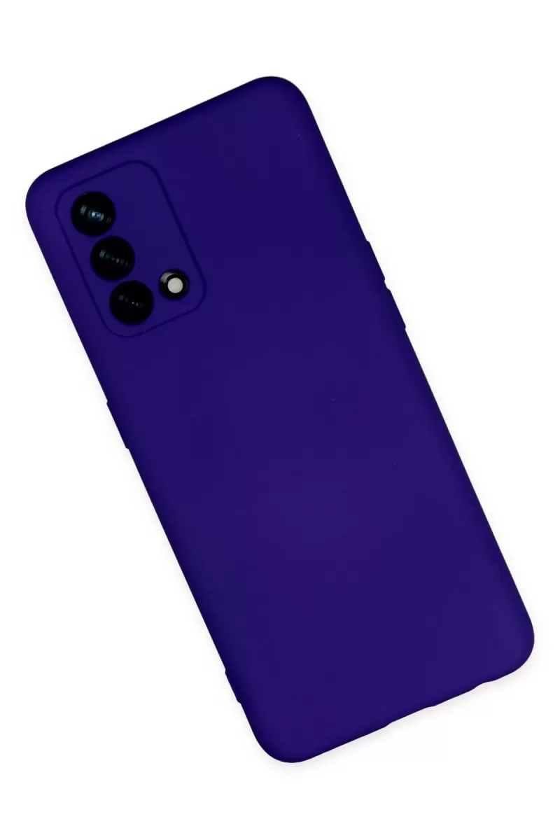 Newface Oppo A74 4G Kılıf Nano içi Kadife Silikon - Mor