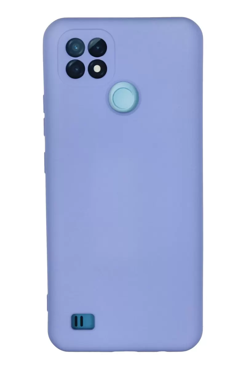 Newface Realme C21 Kılıf Nano içi Kadife Silikon - Lila