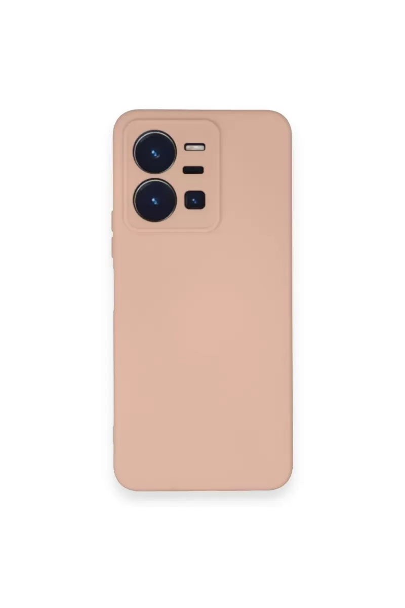 Newface Vivo Y35 Kılıf Nano içi Kadife Silikon - Pudra