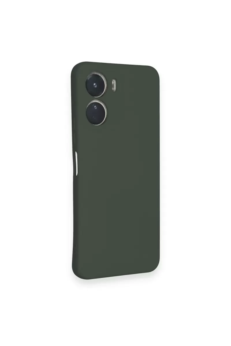 Newface Vivo Y16 Kılıf Nano içi Kadife Silikon - Koyu Yeşil