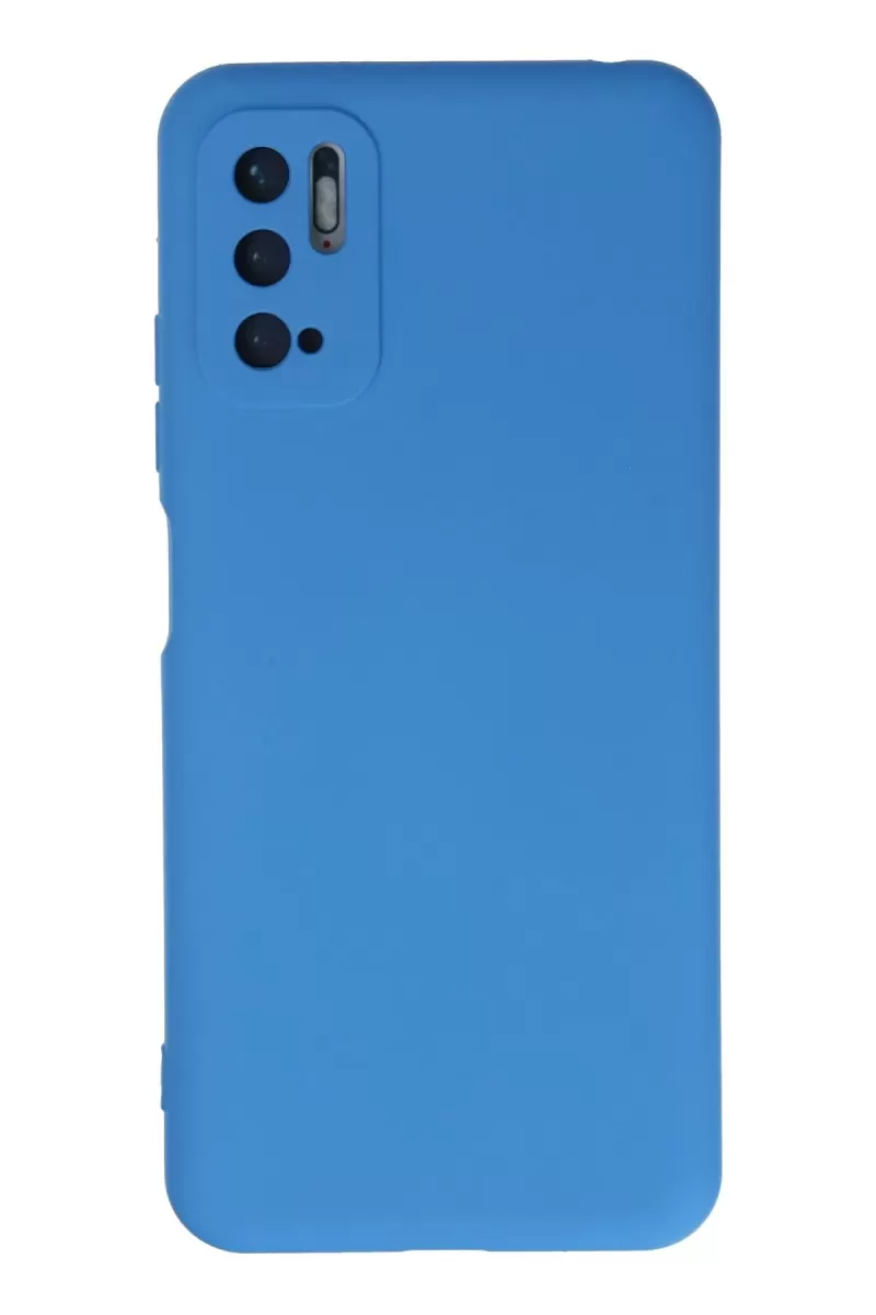 Newface Xiaomi Redmi Note 10 5G Kılıf Nano içi Kadife Silikon - Mavi