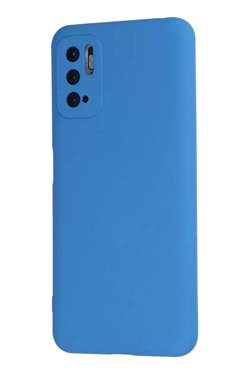 Newface Xiaomi Redmi Note 10 5G Kılıf Nano içi Kadife Silikon - Mavi