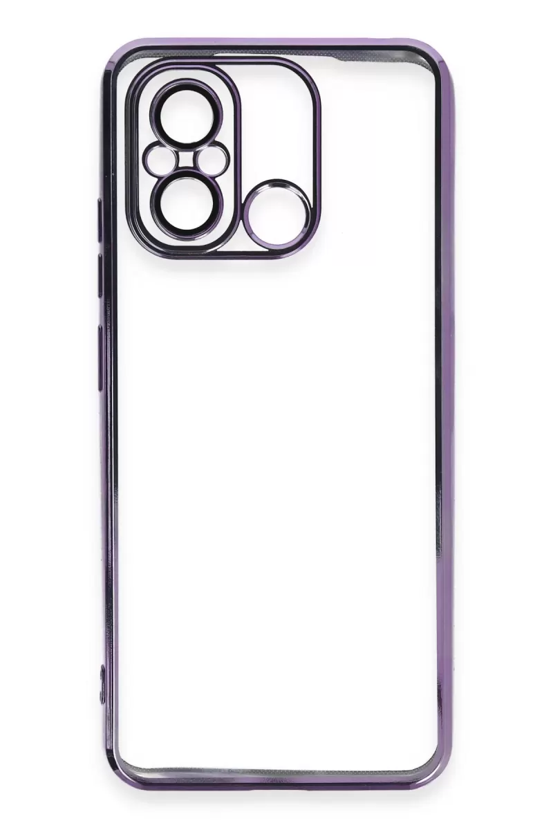 Newface Xiaomi Redmi 12C Kılıf Razer Lensli Silikon - Mor