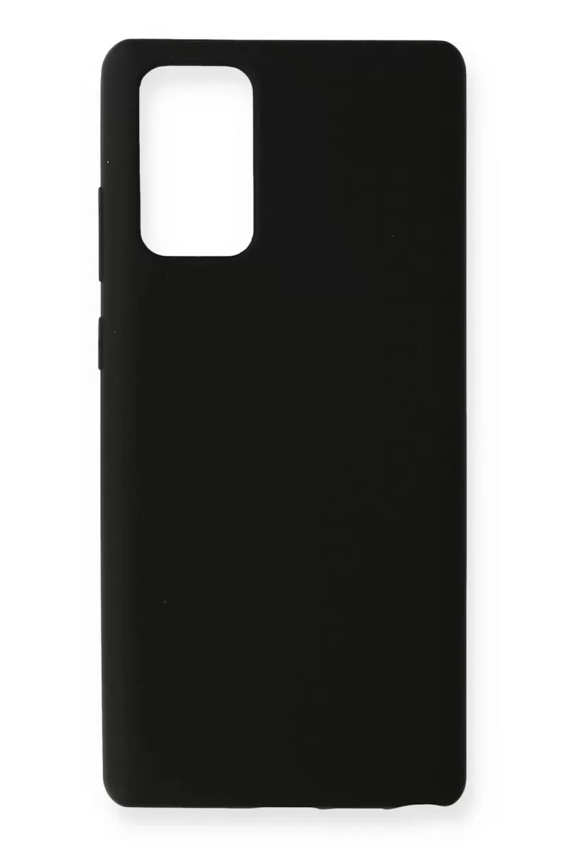 Newface Samsung Galaxy Note 20 Kılıf Nano içi Kadife Silikon - Siyah