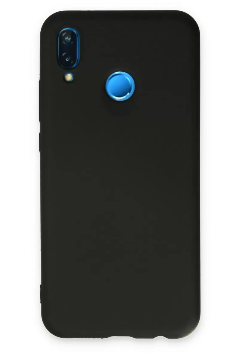 Newface Huawei P20 Lite Kılıf Nano içi Kadife Silikon - Siyah