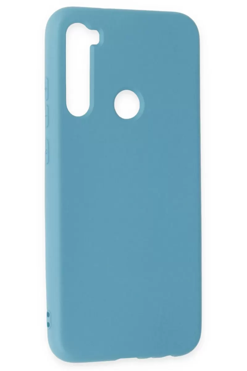 Newface Xiaomi Redmi Note 8 Kılıf Nano içi Kadife Silikon - Mavi