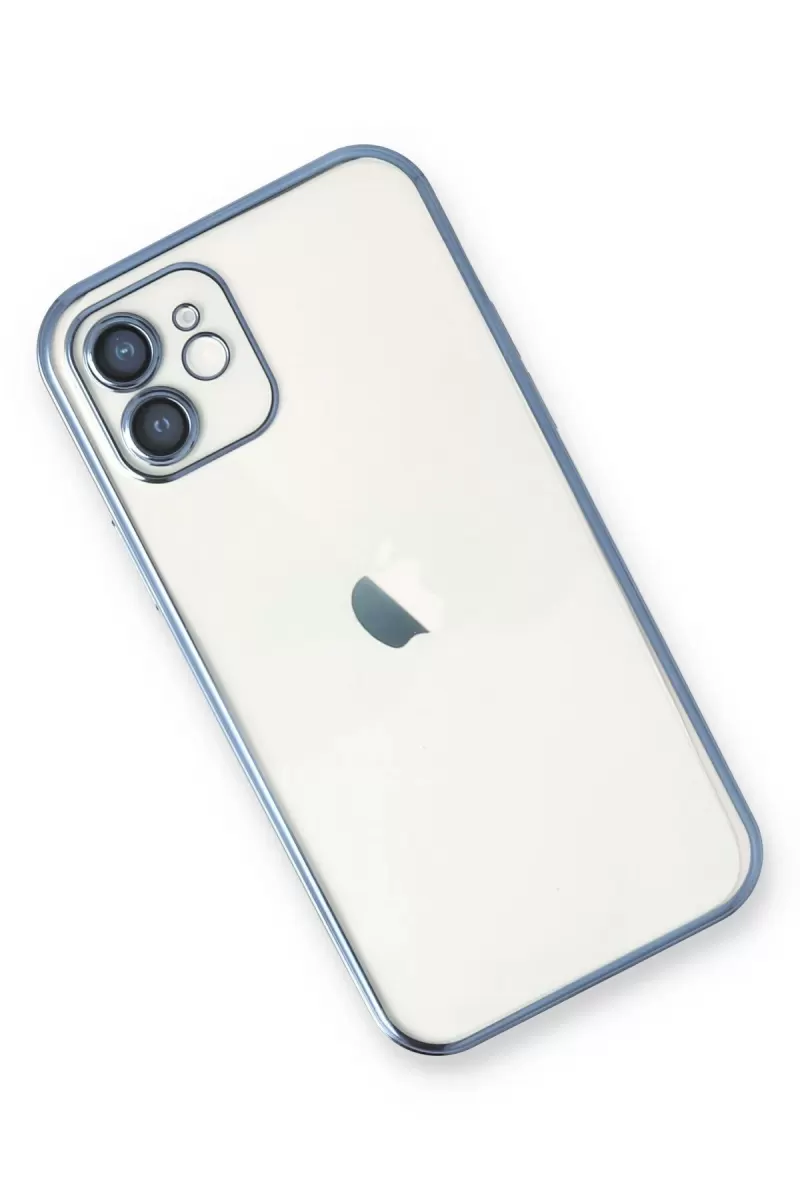 Newface Apple iPhone 11 Kılıf Razer Lensli Silikon - Açık Mavi