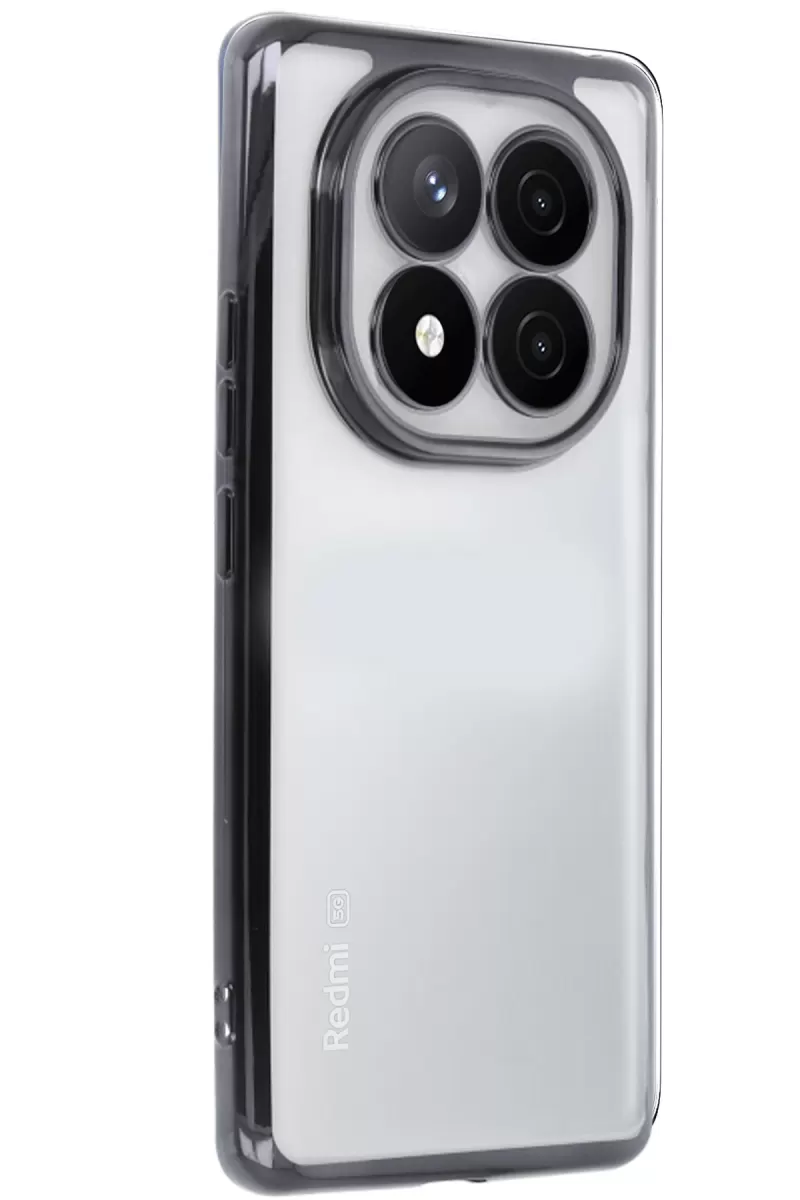Newface Xiaomi Redmi Note 14 Pro 4G Kılıf Razer Lensli Silikon - Siyah