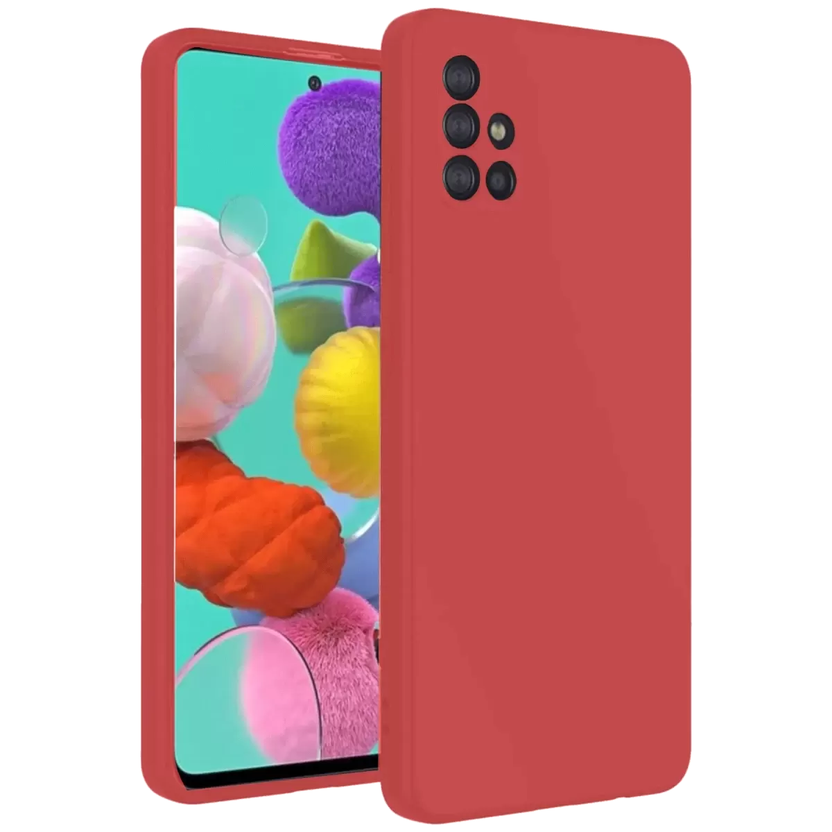Newface Samsung Galaxy A31 Kılıf Nano içi Kadife Silikon - Kiremit