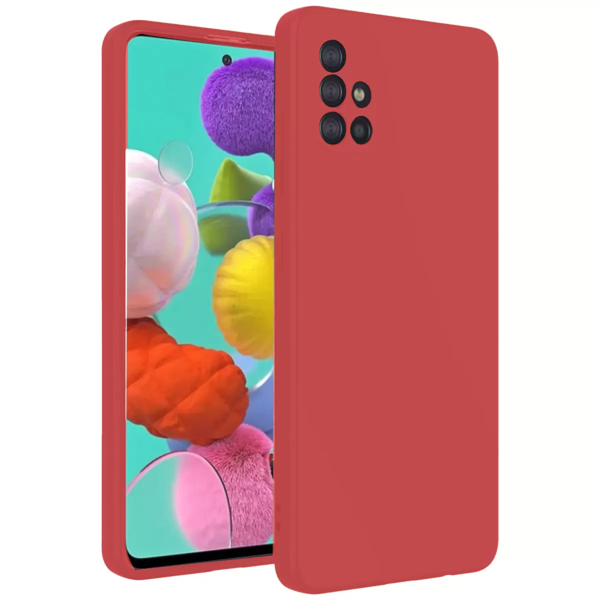 Newface Samsung Galaxy A31 Kılıf Nano içi Kadife Silikon - Kiremit