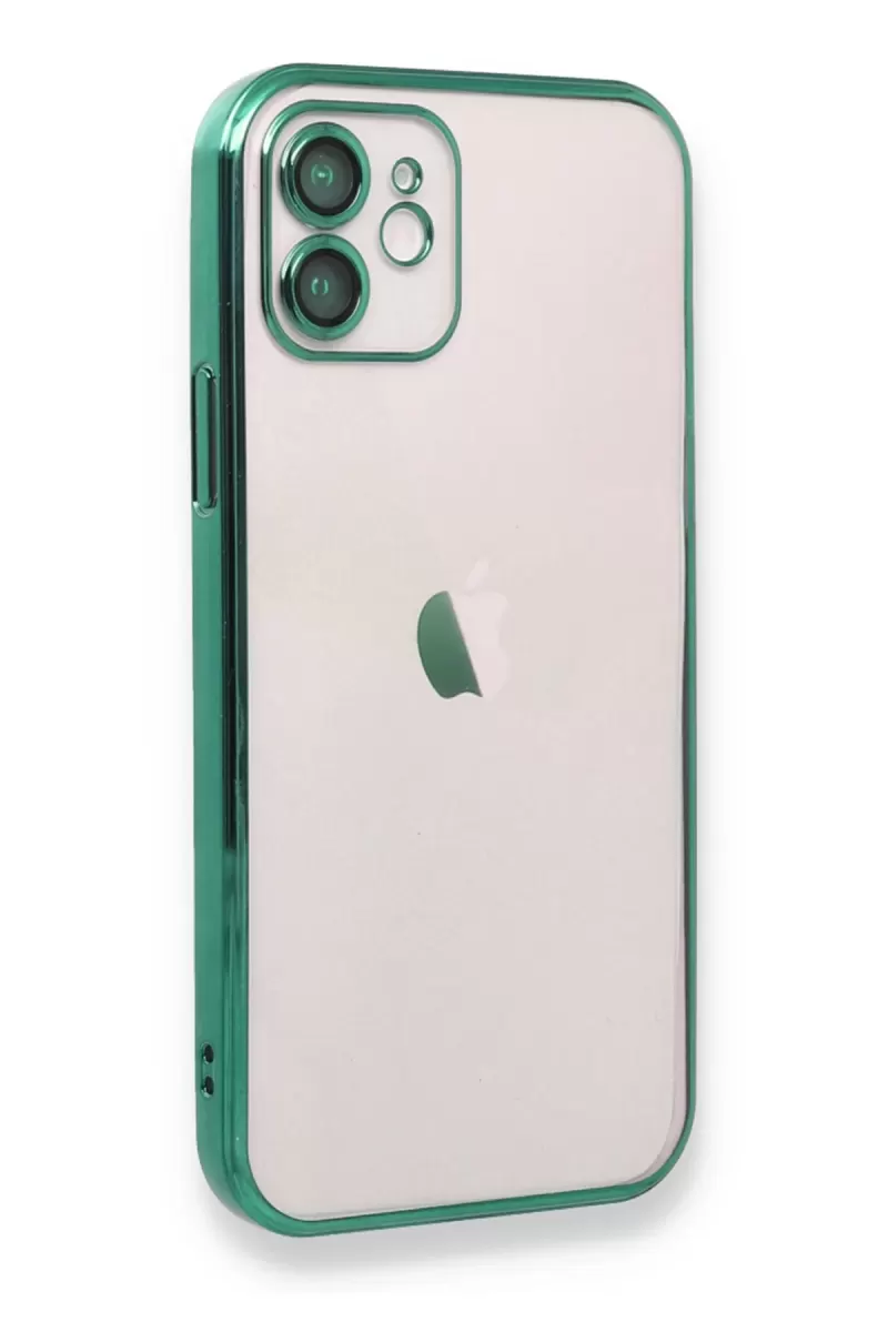 Newface Apple iPhone 11 Kılıf Razer Lensli Silikon - Yeşil