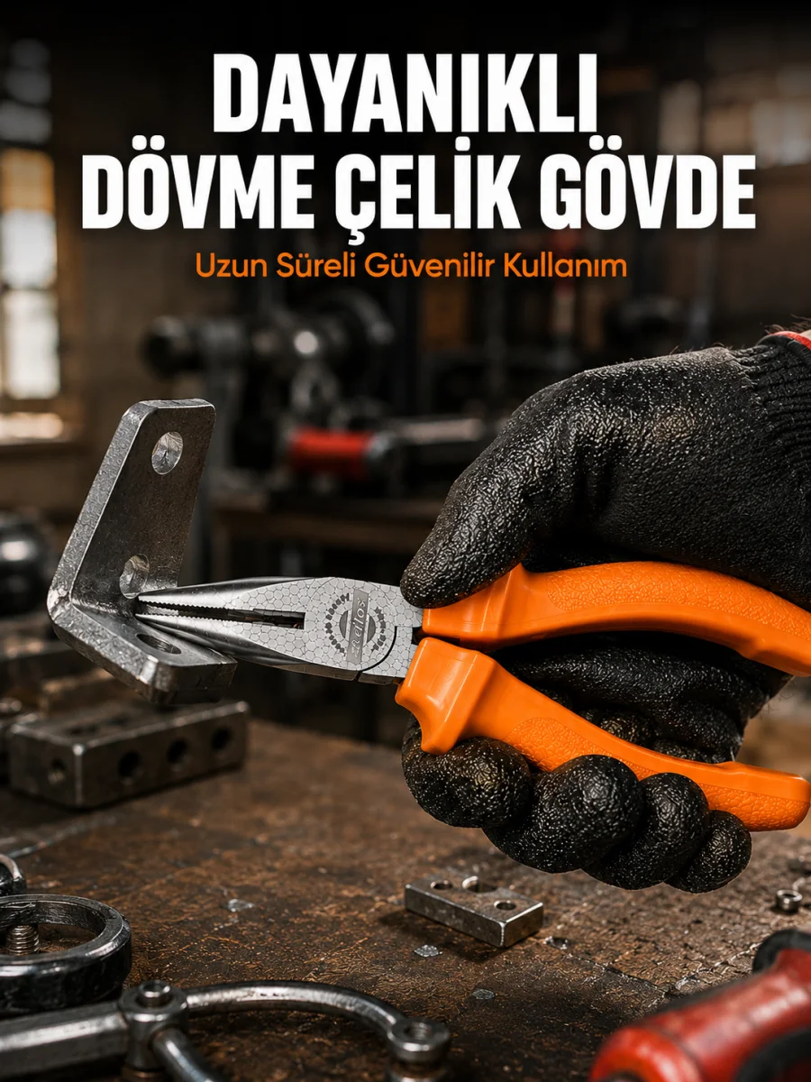 Uzun Çene Tasarımlı Dövme Çelik Kargaburun Hassas Kavrama Performansı