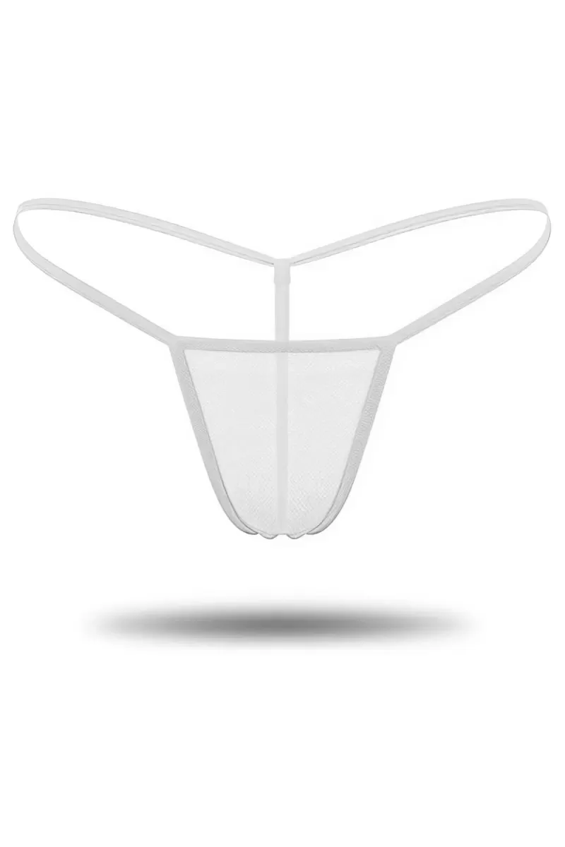 Beyaz Transparan Tül Tanga BRF0368