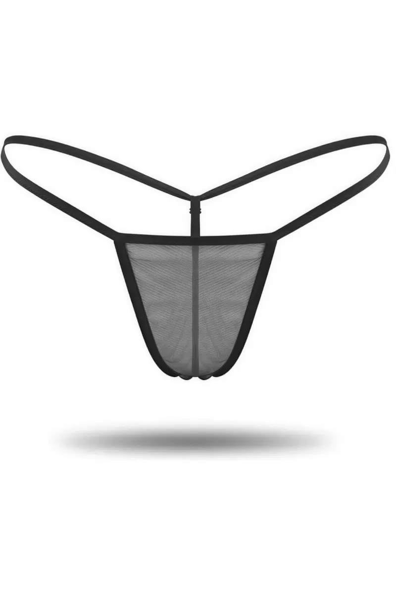 3'lü Renkli Transparan Tül String Tanga BRF0369