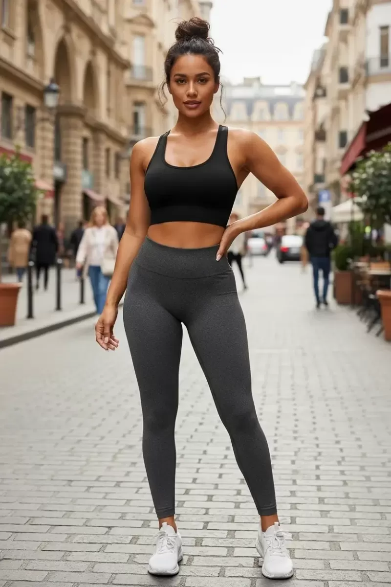 Kadın Siyah Modern Fit Sırtı Çapraz Lastik Detaylı Crop Top Bluz