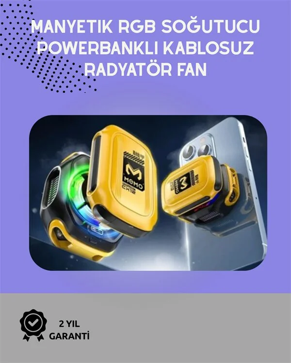 Sessiz Çalışan Yarı İletken Telefon Soğutucu | iOS ve Android Uyumlu | 10W Güç