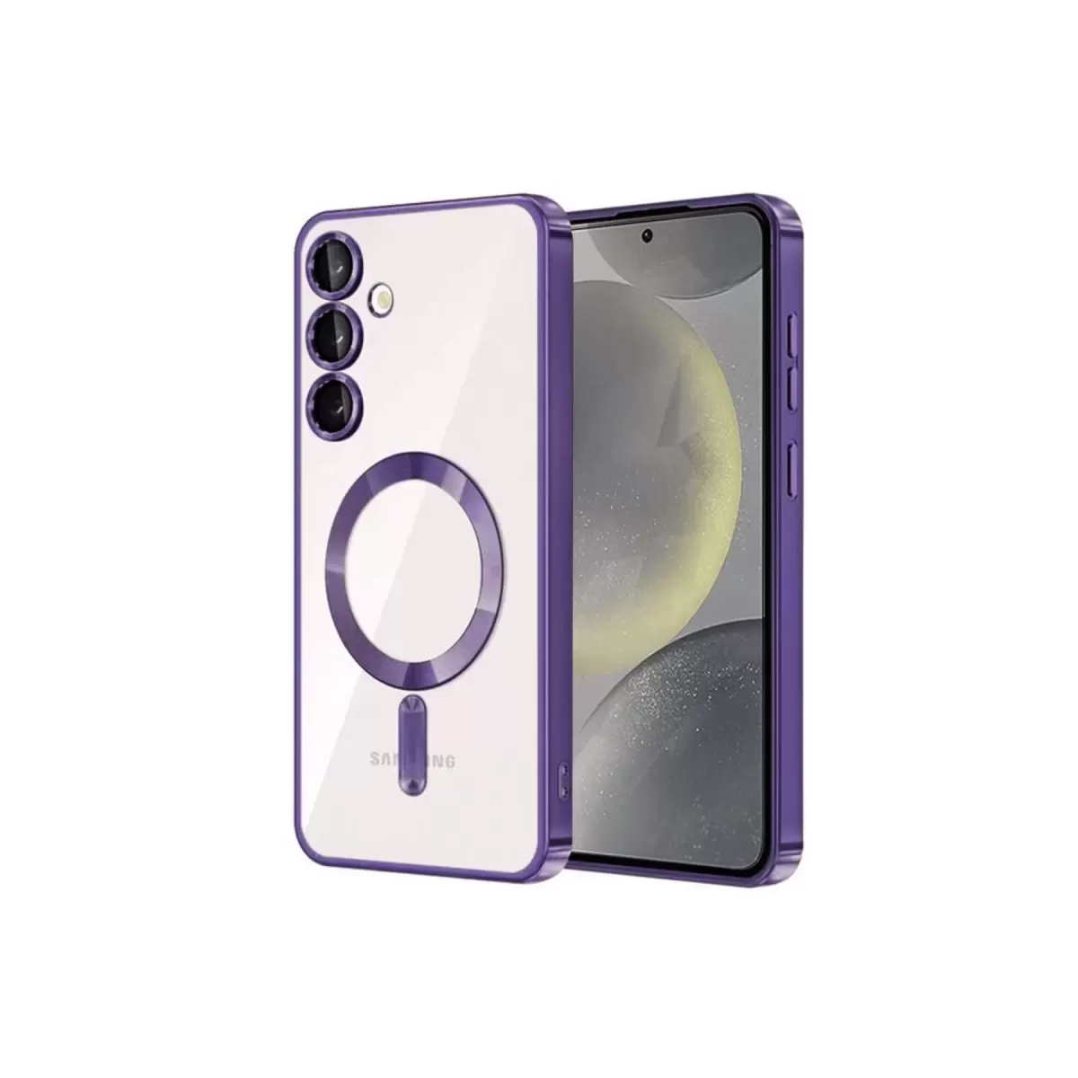 Newface Samsung Galaxy S24 Kılıf Kross Magneticsafe Kapak - Mor