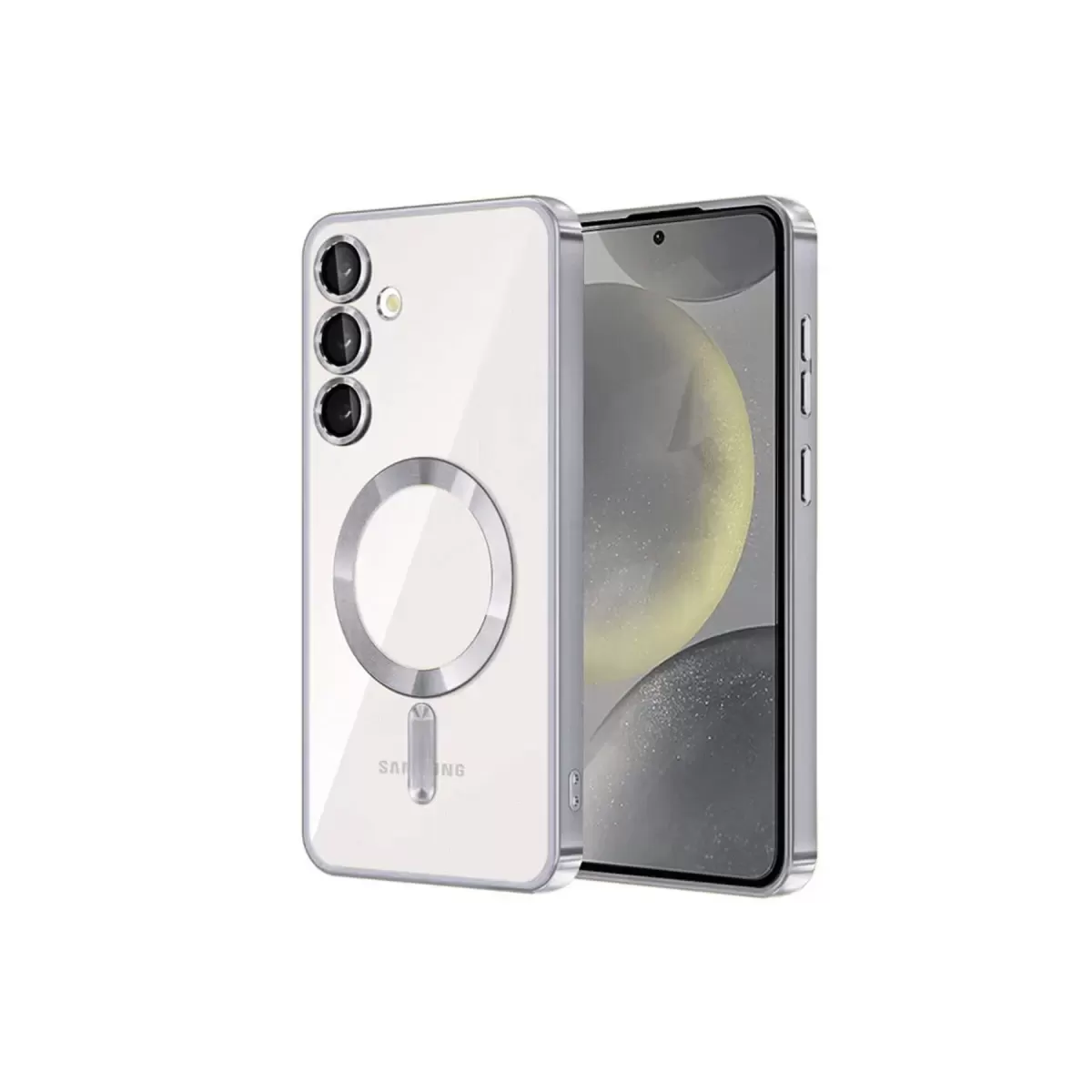 Newface Samsung Galaxy S24 Kılıf Kross Magneticsafe Kapak - Gümüş