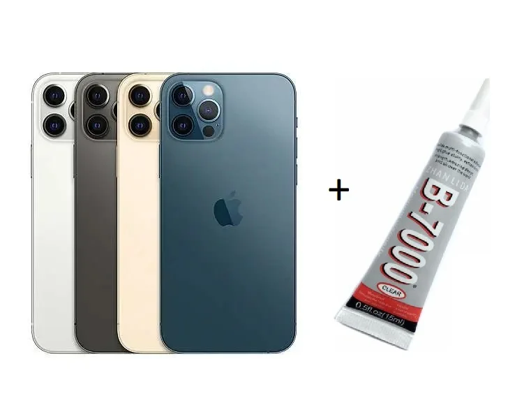 iPhone 12 PRO MAX Arka Batarya Pil Kapağı GÜMÜŞ (B