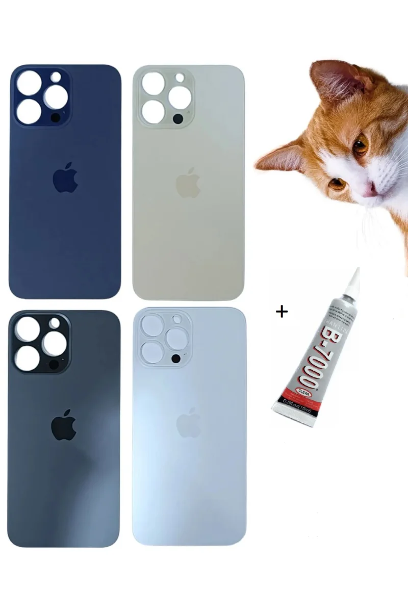 iPhone 14 PRO Arka Batarya Pil Kapağı GÜMÜŞ (B7000