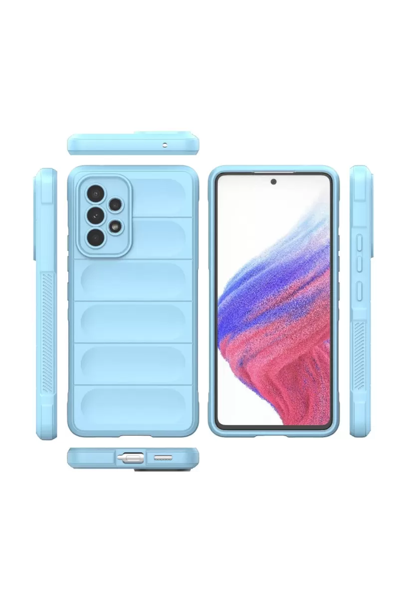 Newface Samsung Galaxy A73 5G Kılıf Optimum Silikon - Sky Blue
