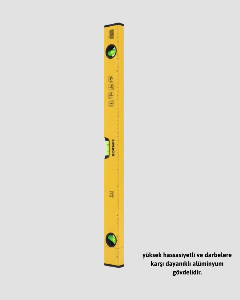 600 mm Su Terazisi Sarı Dayanıklı Gövde Hassas Ölçüm Yeni Nesil