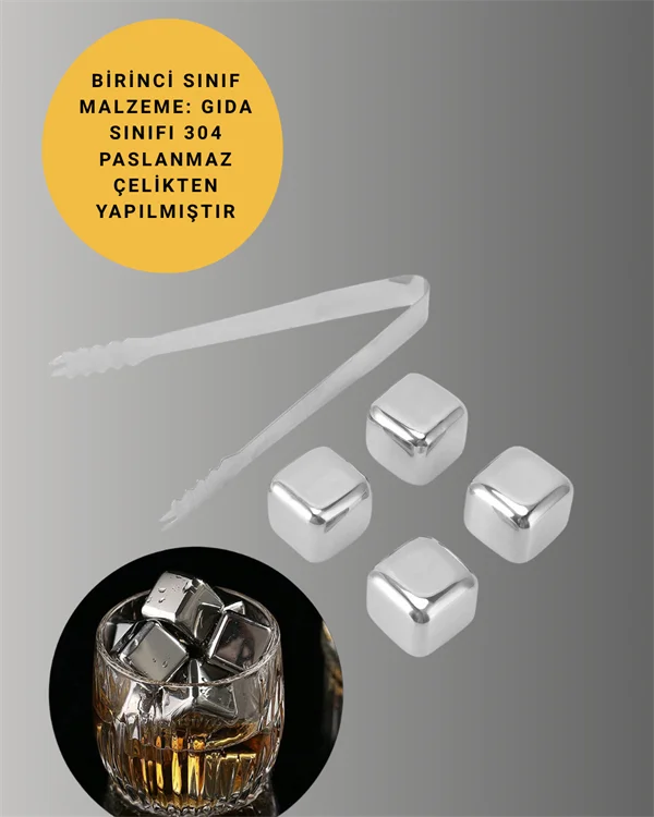 Çevre Dostu Metal Buz Küpü ve Kullanışlı Klips Seti Yeni Nesil