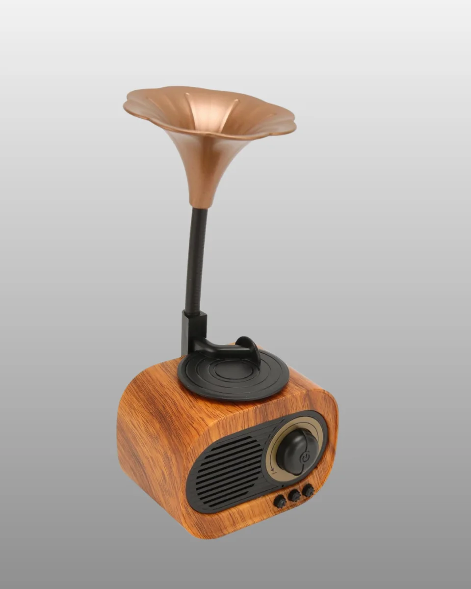Retro Tasarımlı Mini Bluetooth Hoparlör ve FM Radyo Çoklu Medya Yeni Nesil