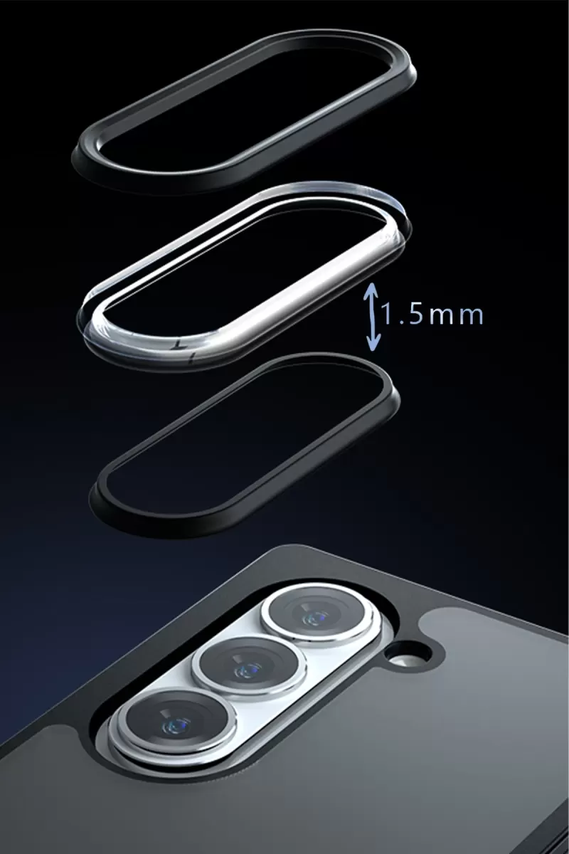 Newface Samsung Galaxy Z Fold 5 Kılıf Blur Fold Magsafe Kapak - Siyah