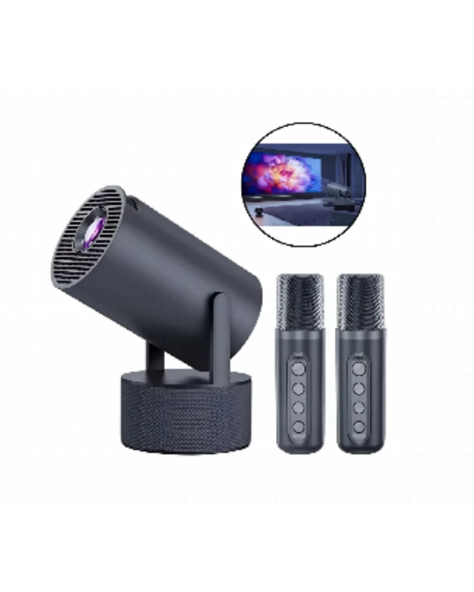 Akıllı Projeksiyon Cihazı Karaoke Mikrofonlu 1080P Android Yeni Nesil