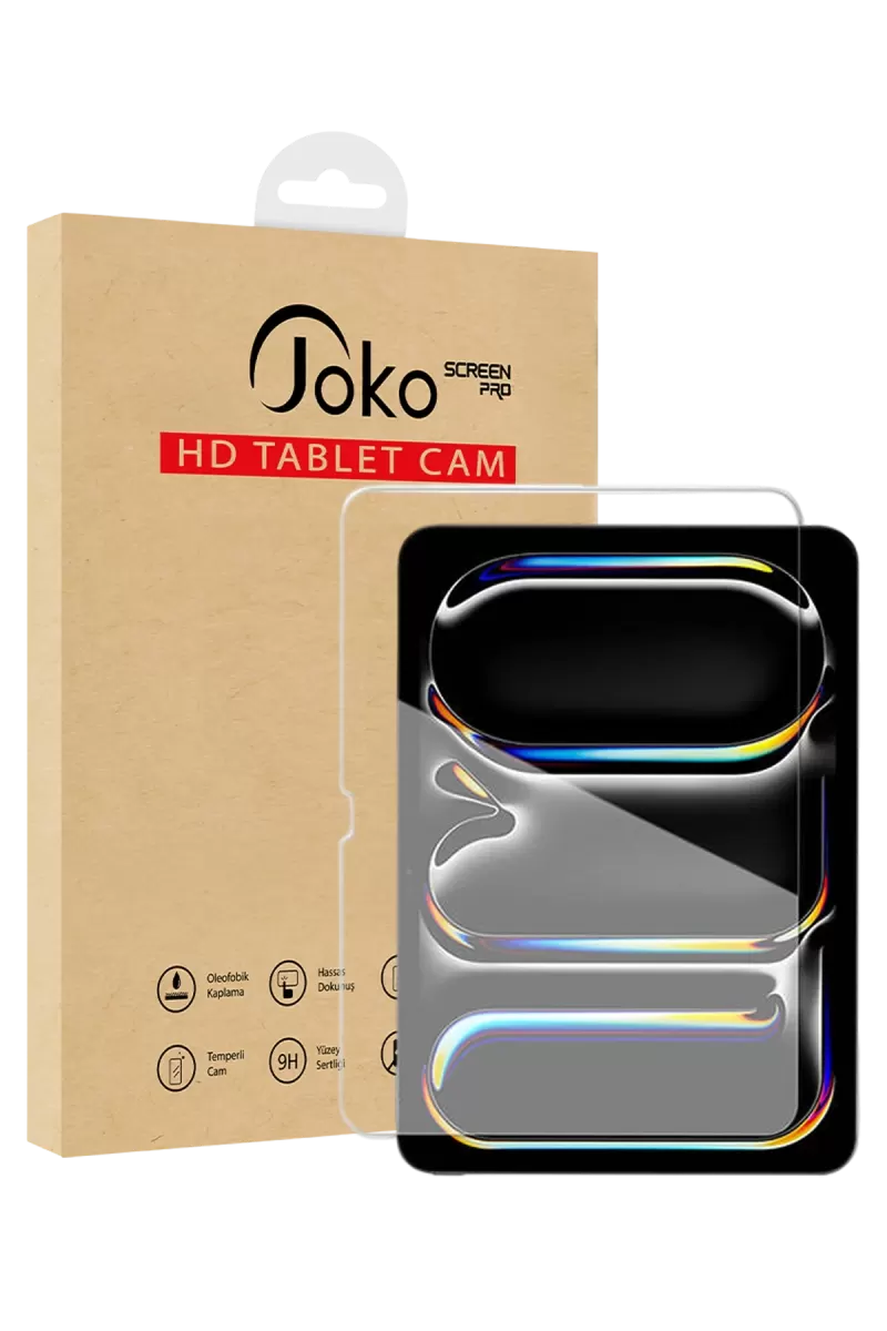 Joko Apple iPad 10.2 (7.nesil) 2in1 HD Tablet Cam Ekran Koruyucu - Şeffaf
