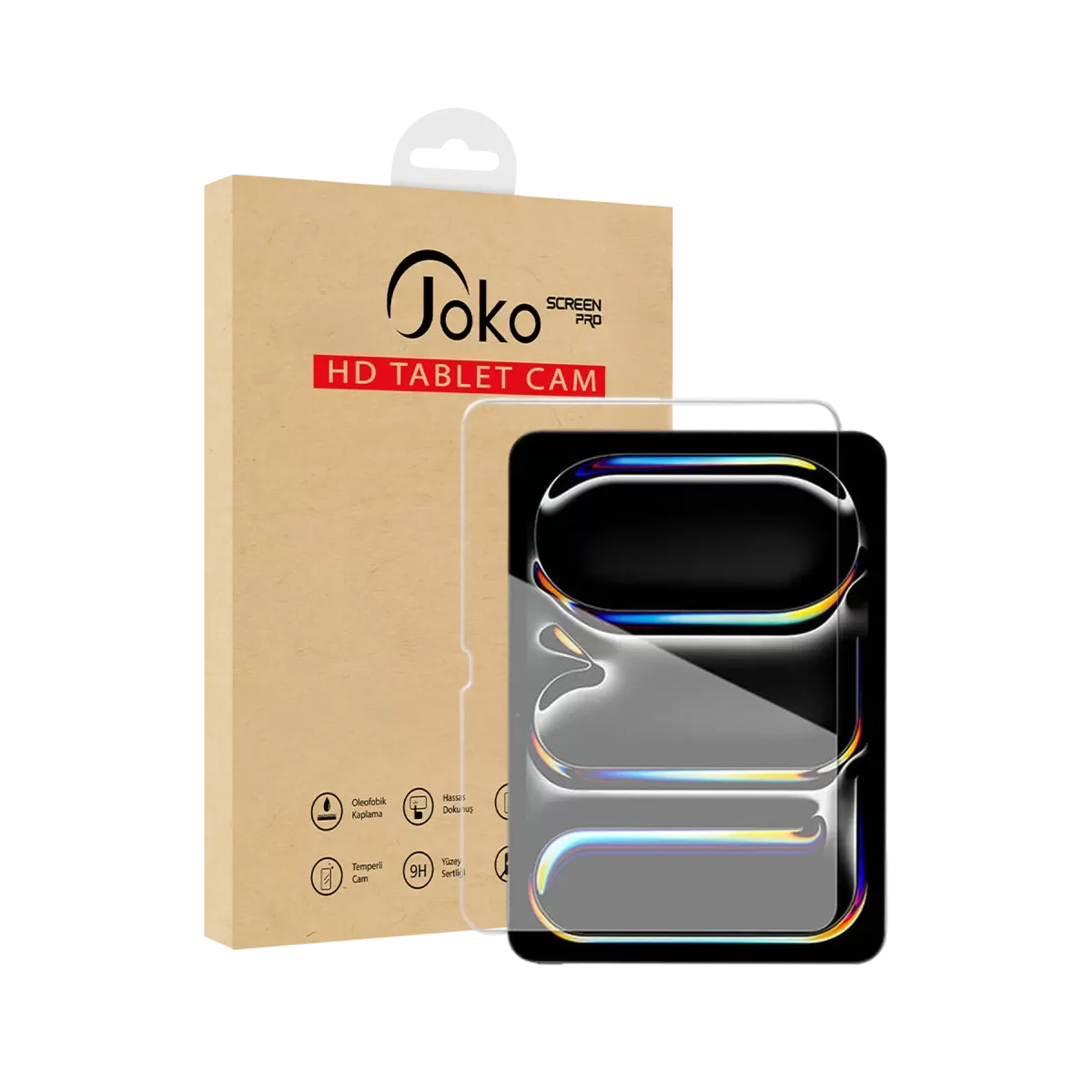 Joko Apple iPad Air 4 10.9 2in1 HD Tablet Cam Ekran Koruyucu - Şeffaf
