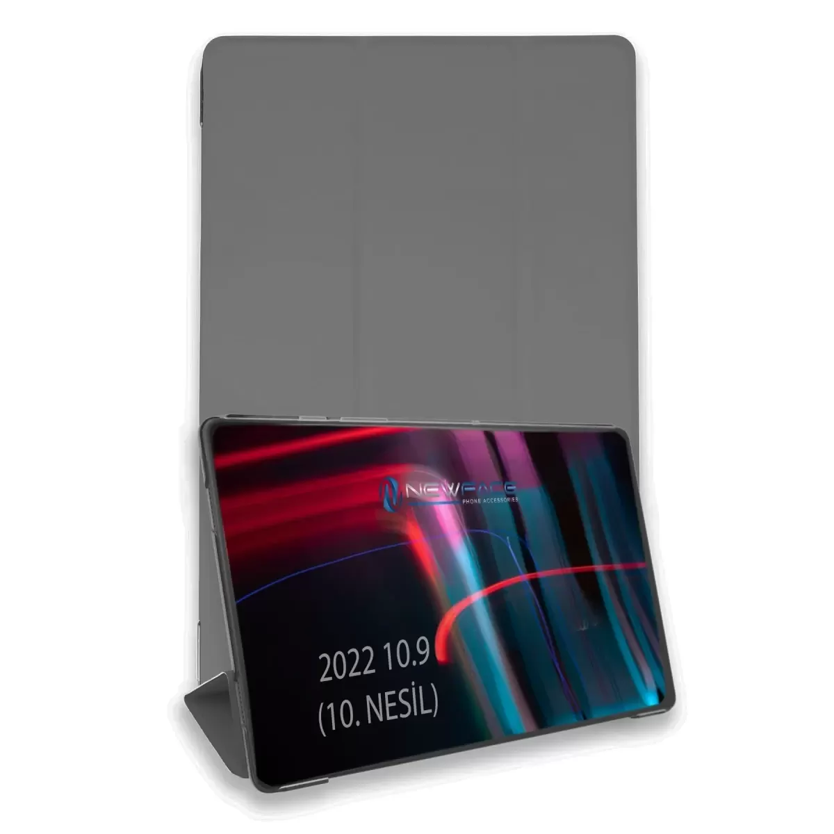 Newface Apple iPad 2022 10.9 (10.nesil) Kılıf Tablet Smart Kılıf - Koyu Gri