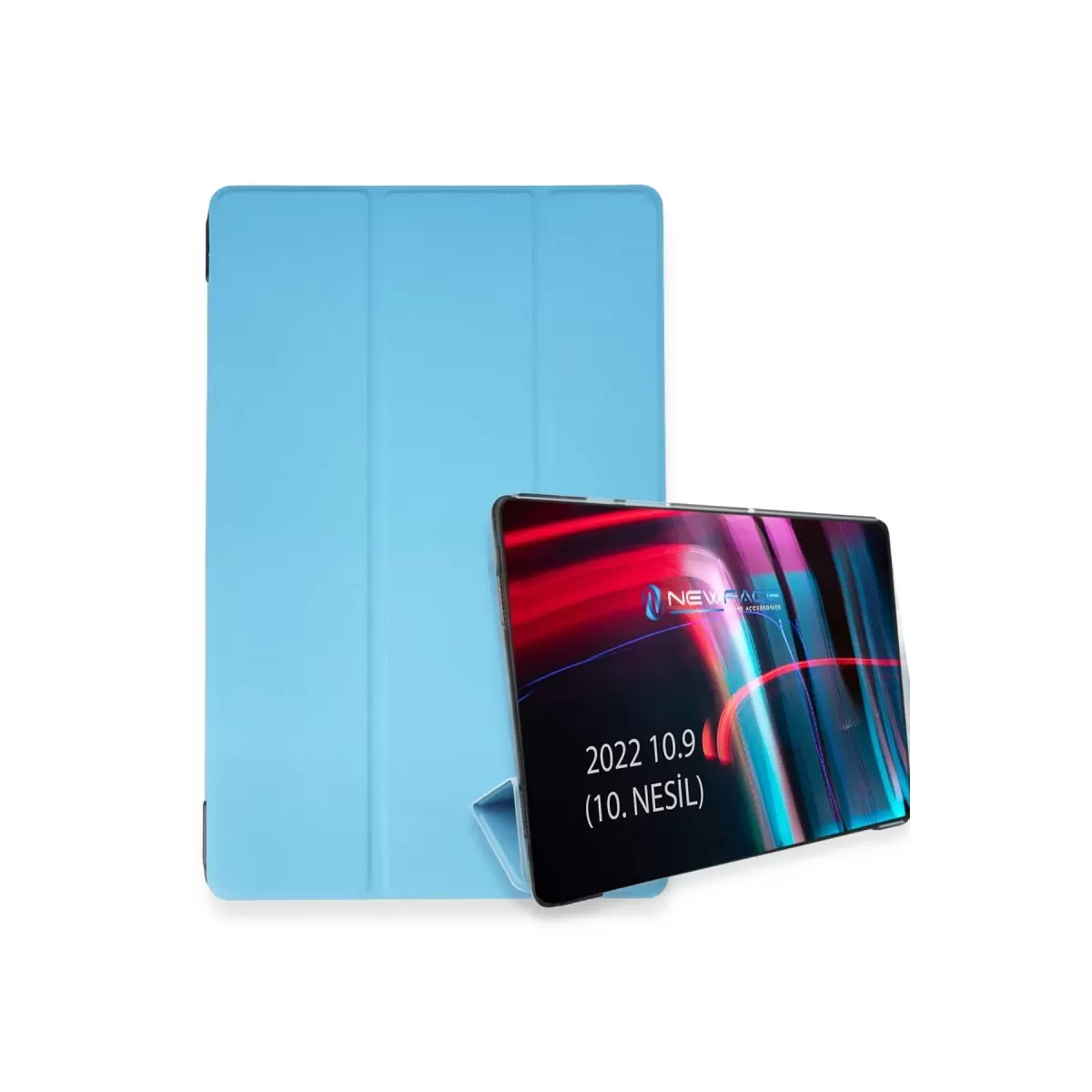 Newface Apple iPad 2022 10.9 (10.nesil) Kılıf Tablet Smart Kılıf - Açık Mavi