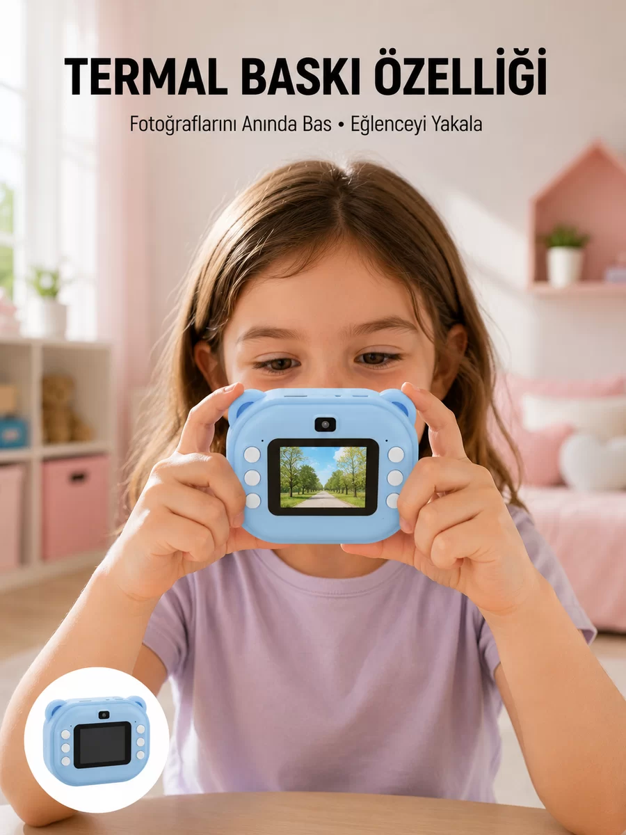 24MP HD Şipşak Kamera – Termal Baskılı Çift Lensli HD
