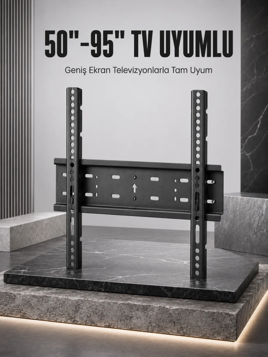 TV Duvar Askı Aparatı 50-95 İnç Uyumlu Güvenli Sabit Montaj