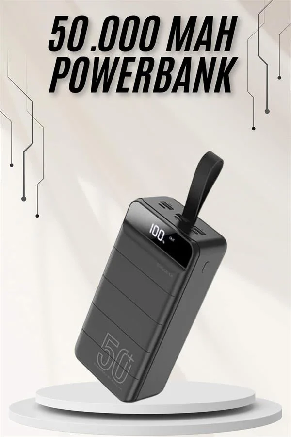 Powerbank Çoklu Şarj Girişi 50.000 Mah Taşınabilir Dijital Göstergeli (Kopya)