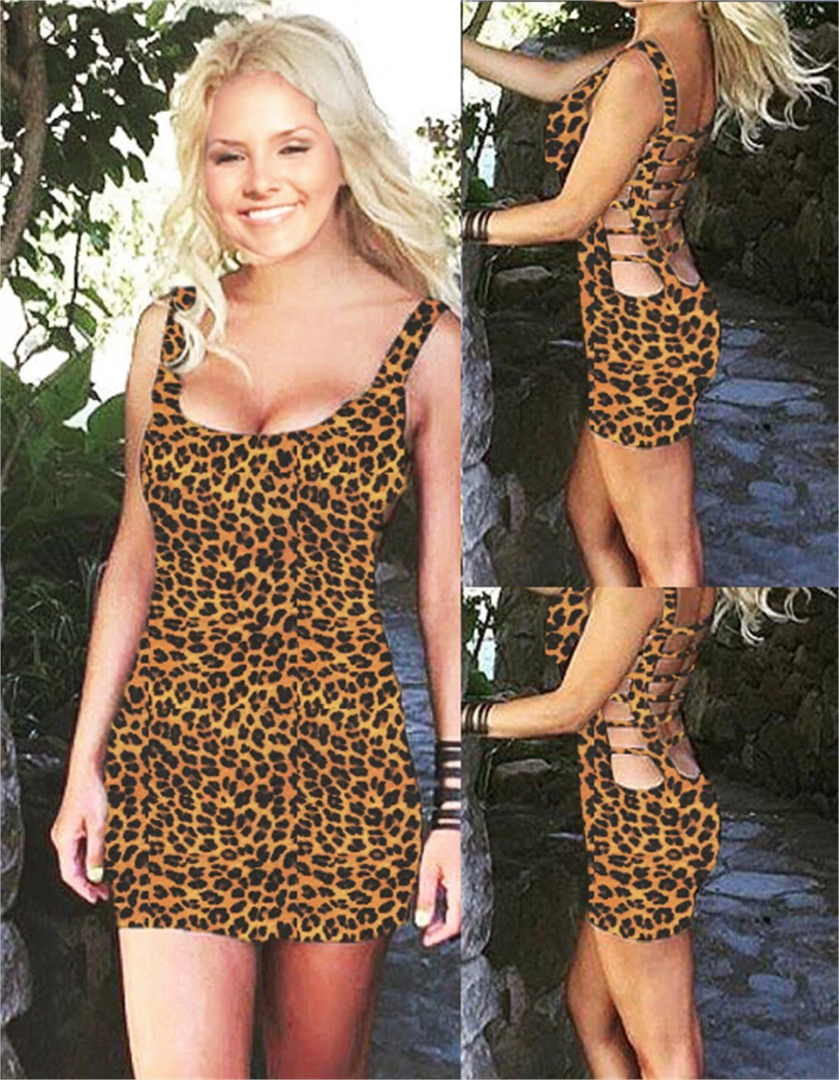 B101143 Özel Tasarım Sırt Dekolteli Mini Elbise