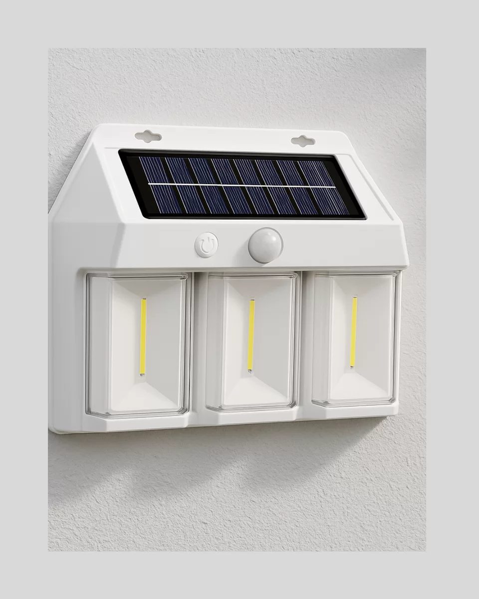 3 in 1 Solar Duvar Lambası – IP65 Su Geçirmez Hareket Sensörlü Yeni Nesil