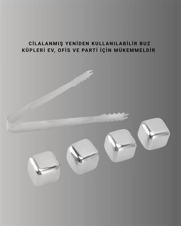 Çevre Dostu Metal Buz Küpü ve Kullanışlı Klips Seti Yeni Nesil