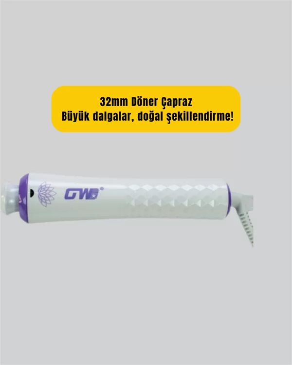 GW Taşınabilir Saç Maşası – 360° Döner Kablo Negatif İyonlu Seramik Teknoloji Yeni Nesil