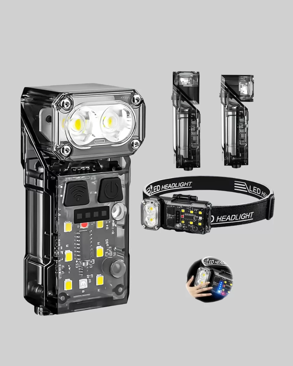 3 Fonksiyonlu LED Far El Feneri Çalışma Lambası Uzun Pil Ömürlü Yeni Nesil