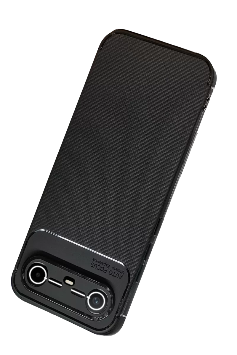Newface Tecno Spark Slim 5G Auto Focus Karbon Kapak - Siyah