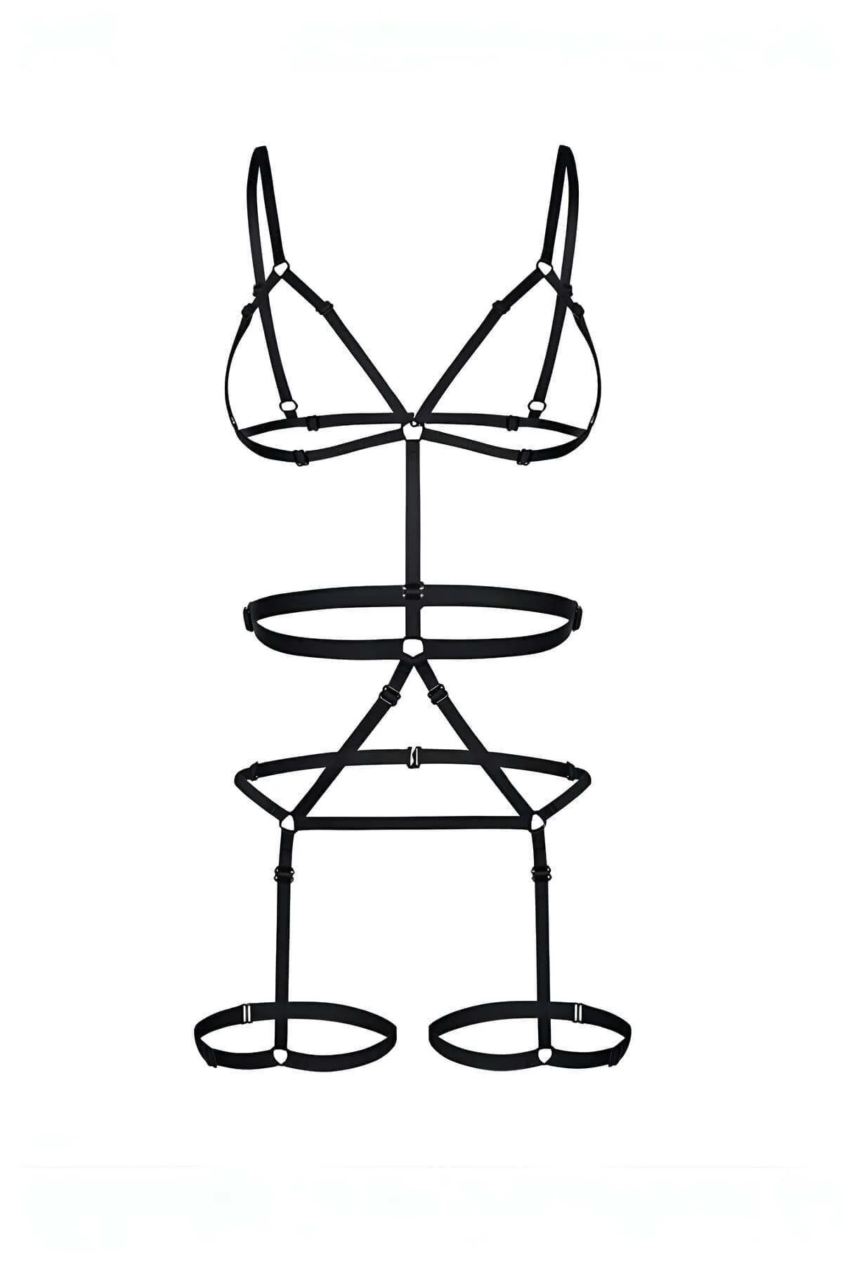 Vücudu Saran Seksi Jartiyer Harness - Brf36