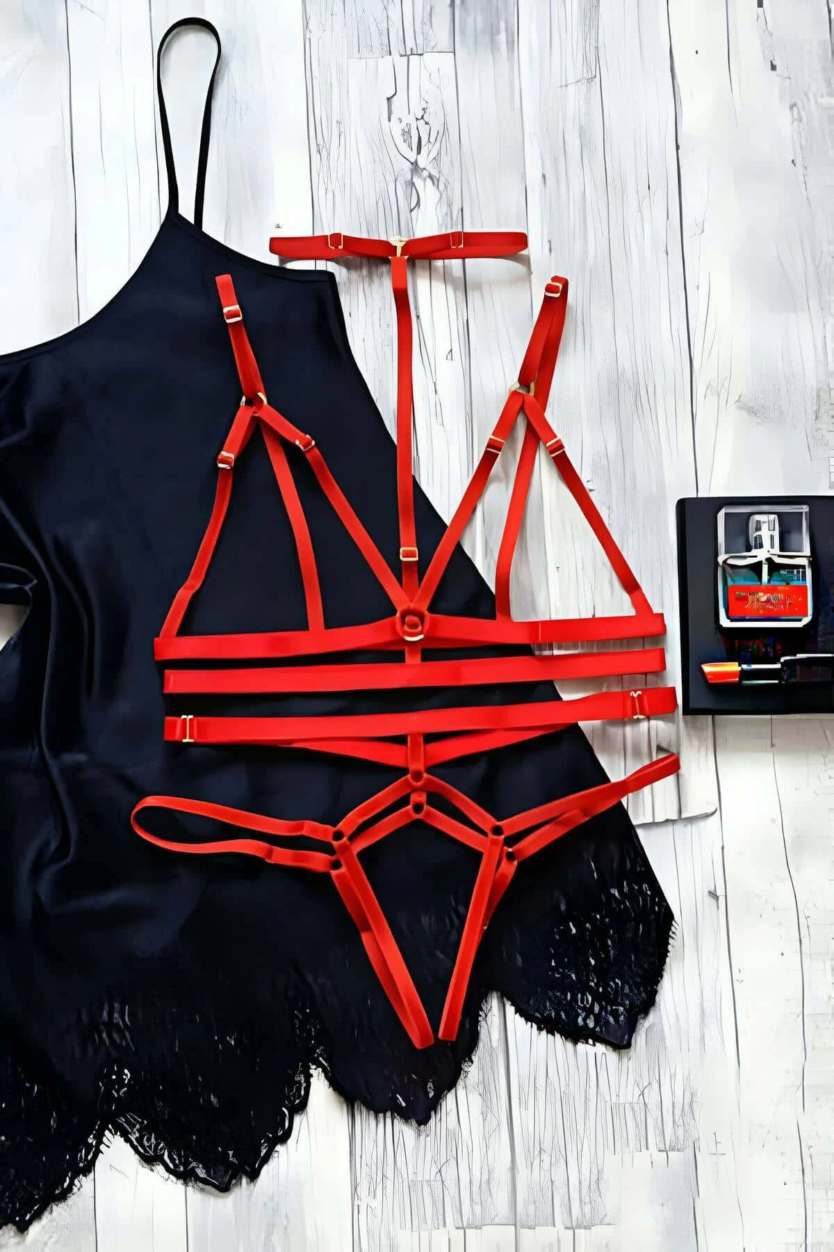 String - Sütyen Lastik Harness Takım - Brf144
