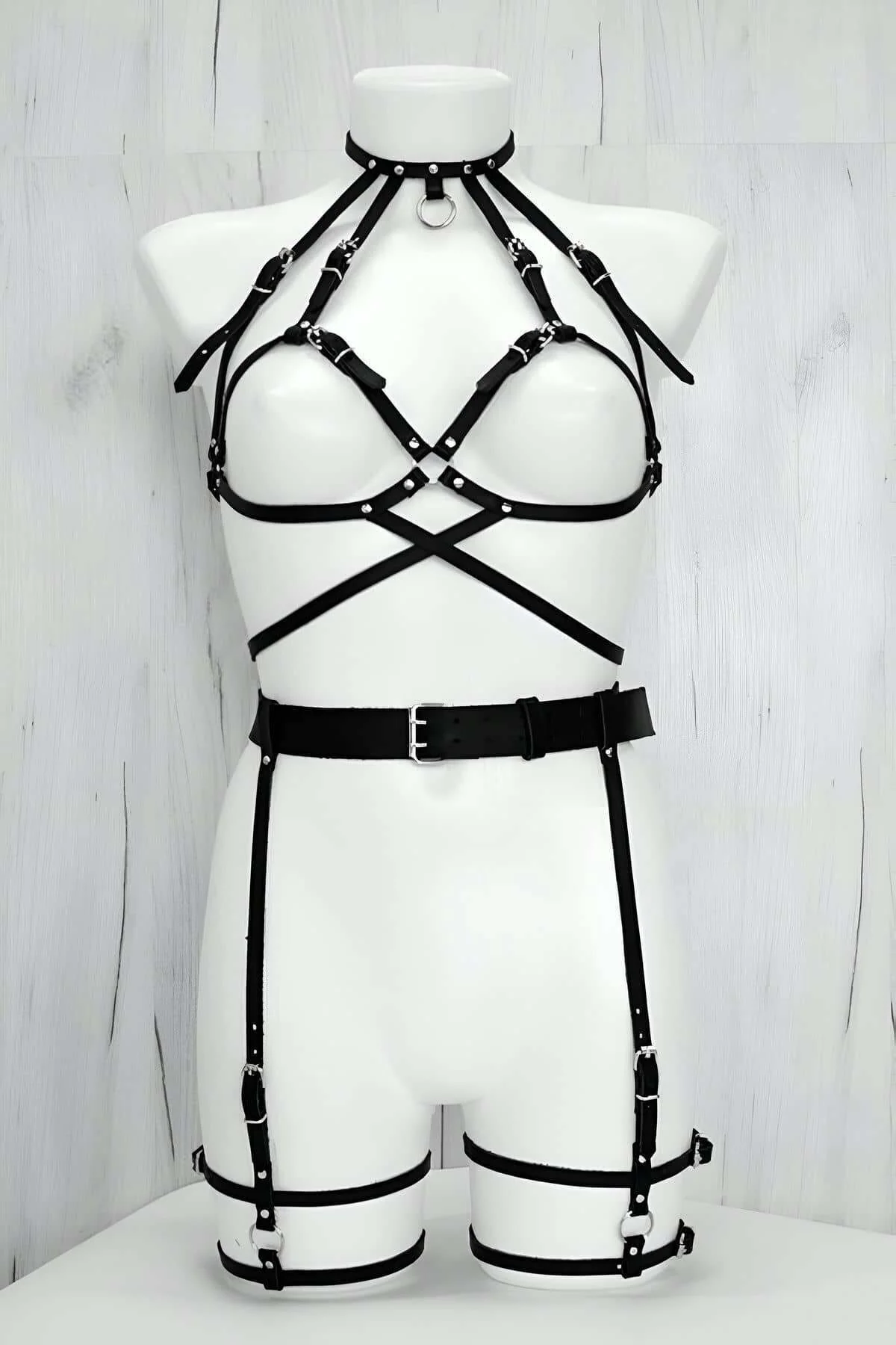 Şık Ve Seksi Deri Fantazi Giyim Takım - Brf325